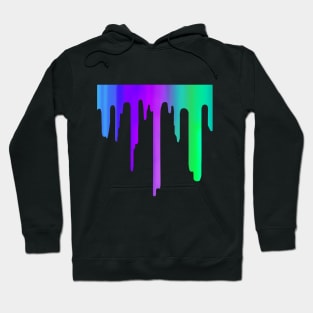 Paint Drip Blue Purple Green Hoodie